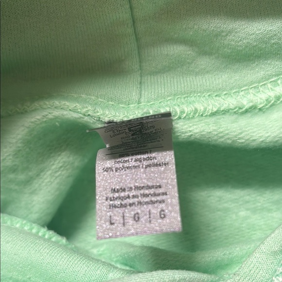 Gildan Light Green Hoodie with Floral Accent - Picture 3 of 16